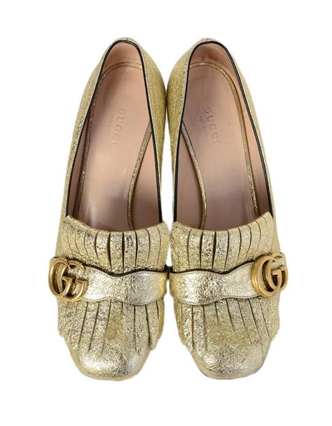 gucci gold loafer heels|gucci snakeskin loafers.